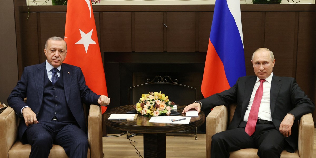 Recep Tayyip Erdoğan i Władimir Putin (zdjęcie archiwalne).