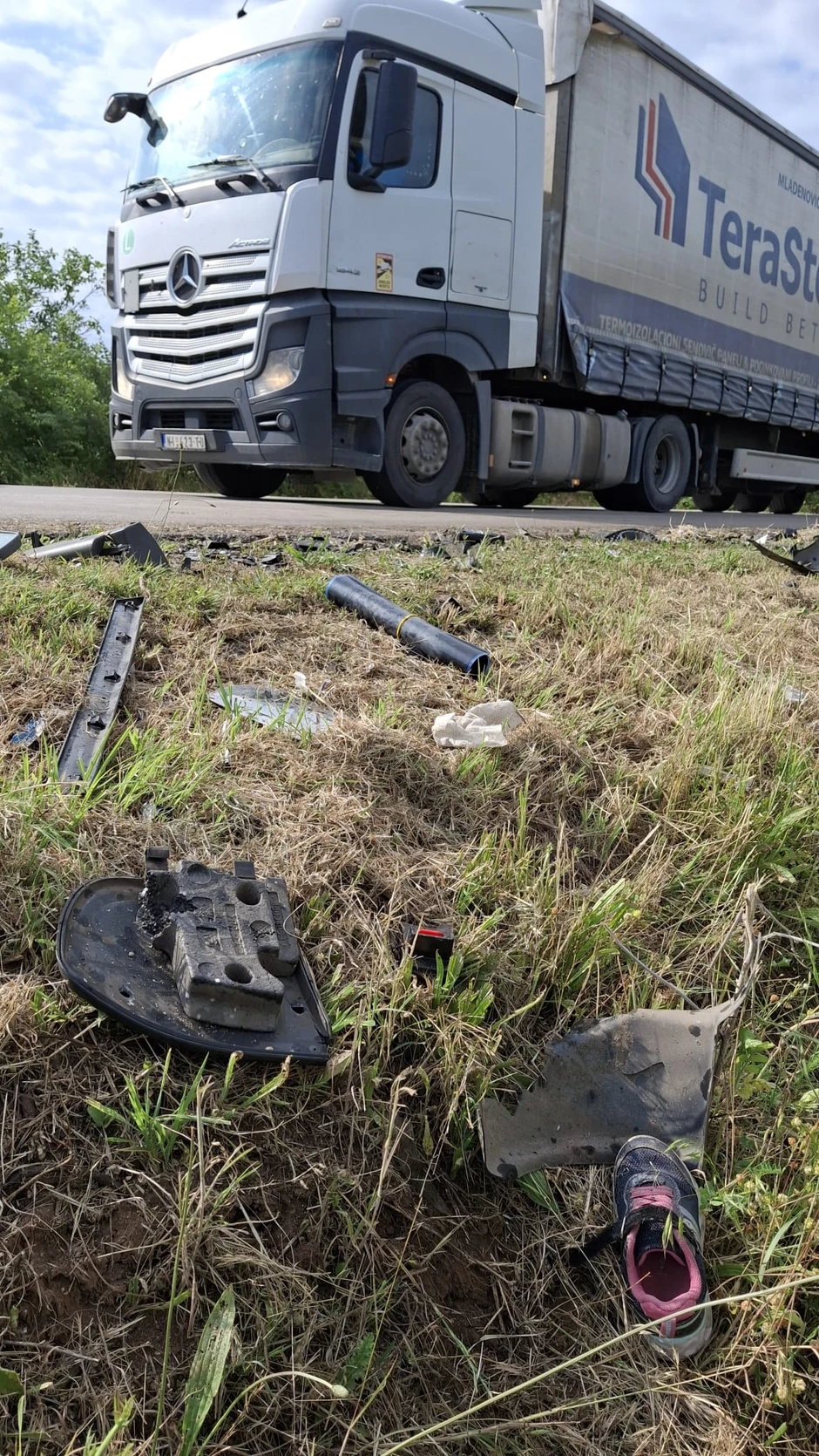 Mesto saobraćajne nesreće kod Malče