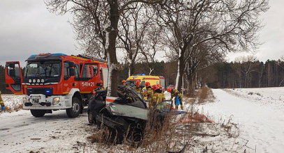 To był moment. Auto owinęło się wokół drzewa. 19-latek już nie dotrze do celu