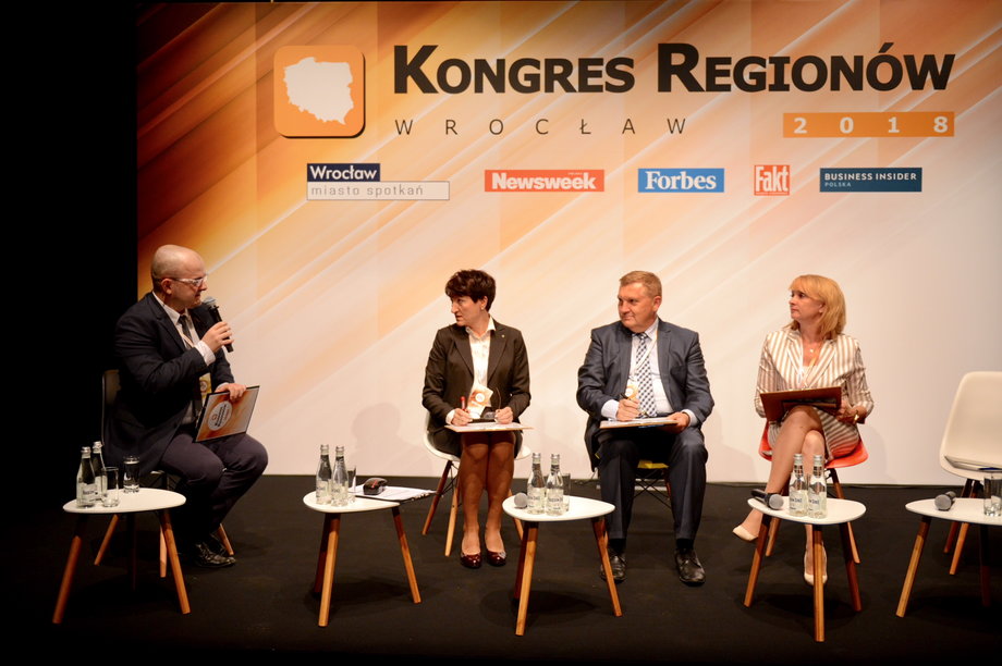 Od prawej: Anna Mieczkowska, Tadeusz Truskolaski, Elżbieta Polak, Marcin Walków (Business Insider Polska)