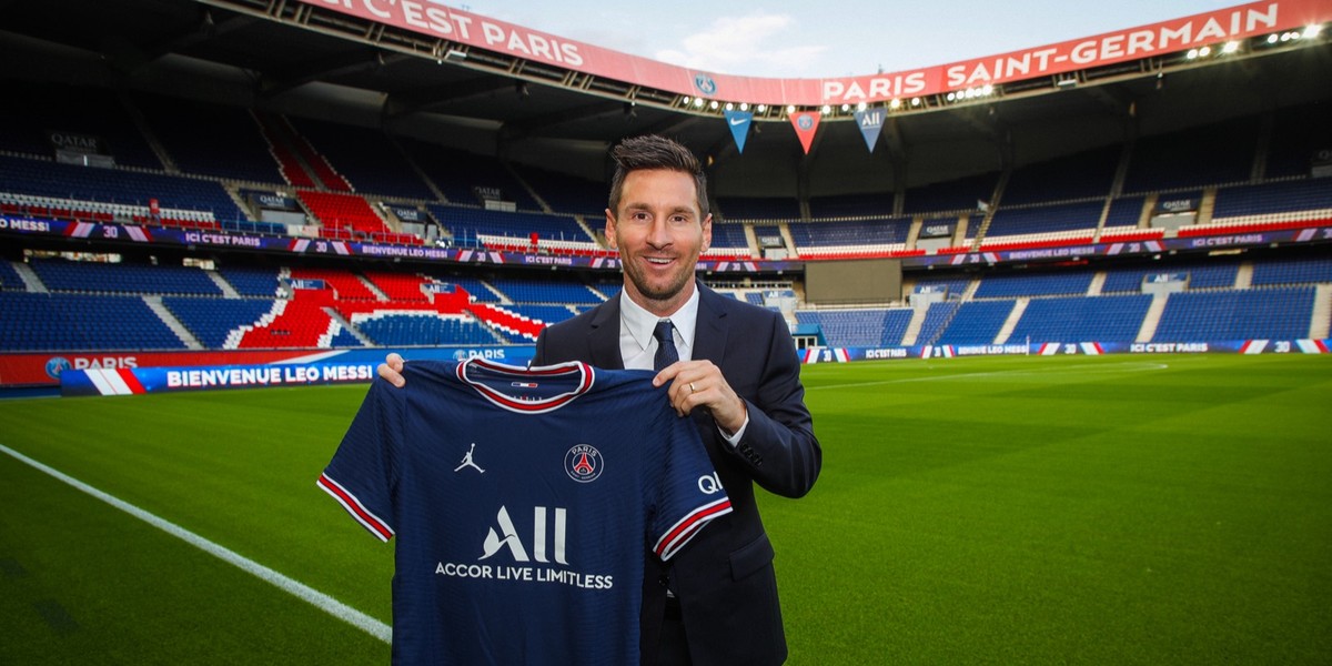 Leo Messi w stroju PSG. Leo Messi na Parc de Princes