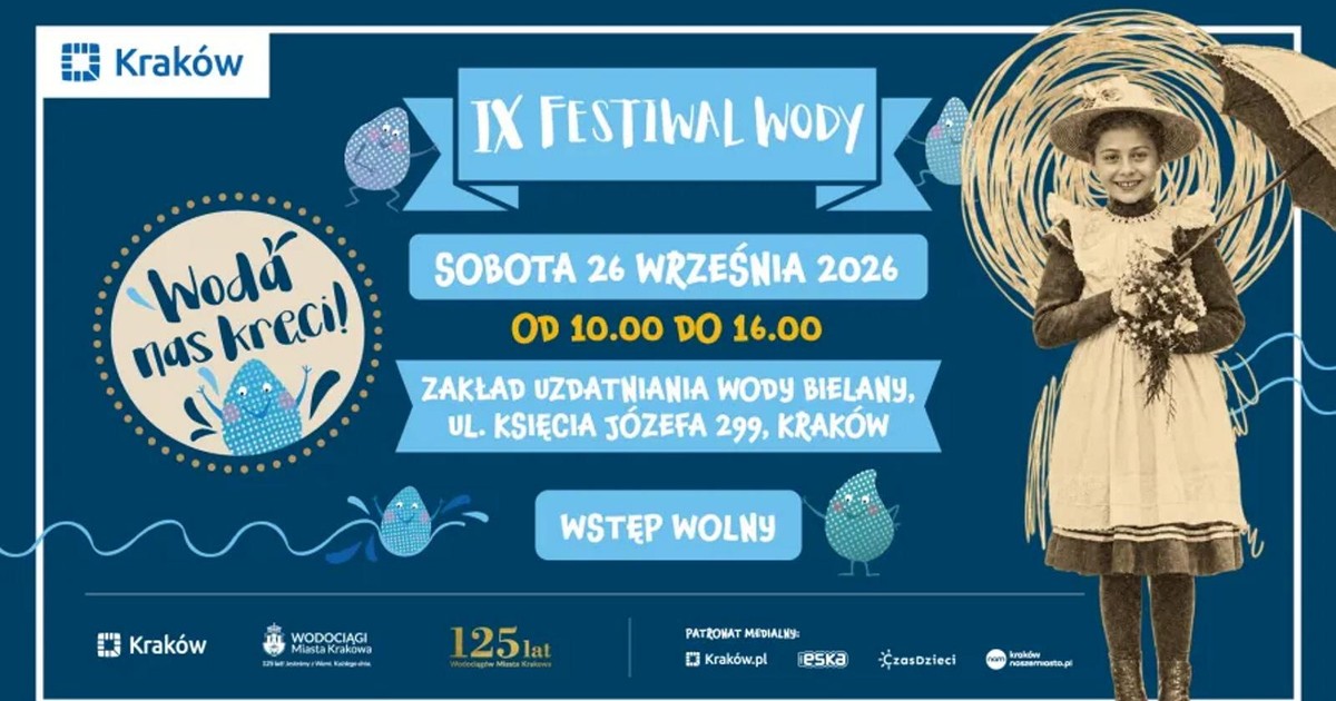 Festiwal Wody w Krakowie przenosi mieszkańców do 1901 r. Wodociągi świętują 125-lecie