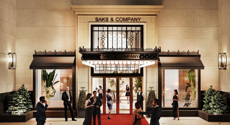 If Saks Fifth Avenue plays its cards right, it might soon operate a casino, as seen in this rendering.Hudson's Bay Company
