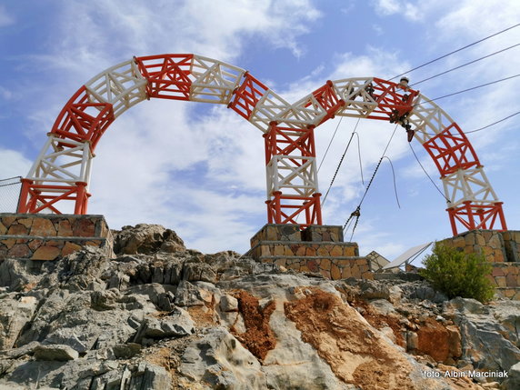 Najdłuższa tyrolka na świecie Zipline Jebel Jais w regionie Ras al-Chajma, ZEA