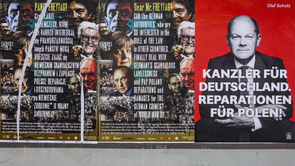 Antyniemieckie plakaty w Warszawie