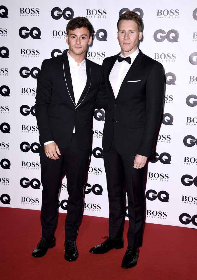 Tom Daley i Dustin Lance Black na rozdaniu nagród "GQ"