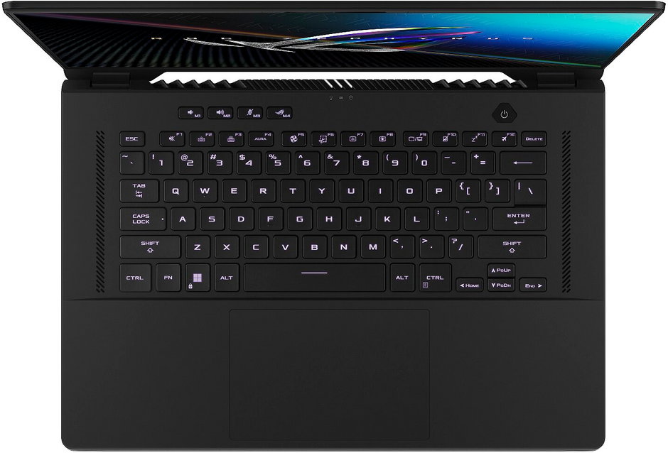 Asus ROG Zephyrus M16 (GU603ZW) – panel roboczy, klawiatura i touchapd