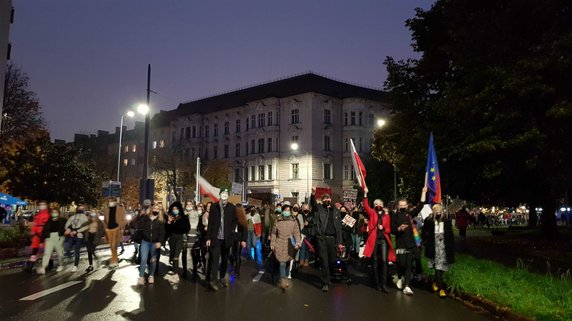 Protest w Szczecinie po ogłoszeniu wyroku TK. Dzień dziewiąty