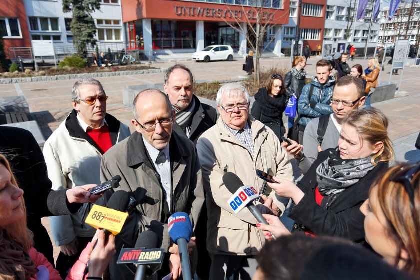 Protest przeciwko wycince drzew w Parku Śląskim