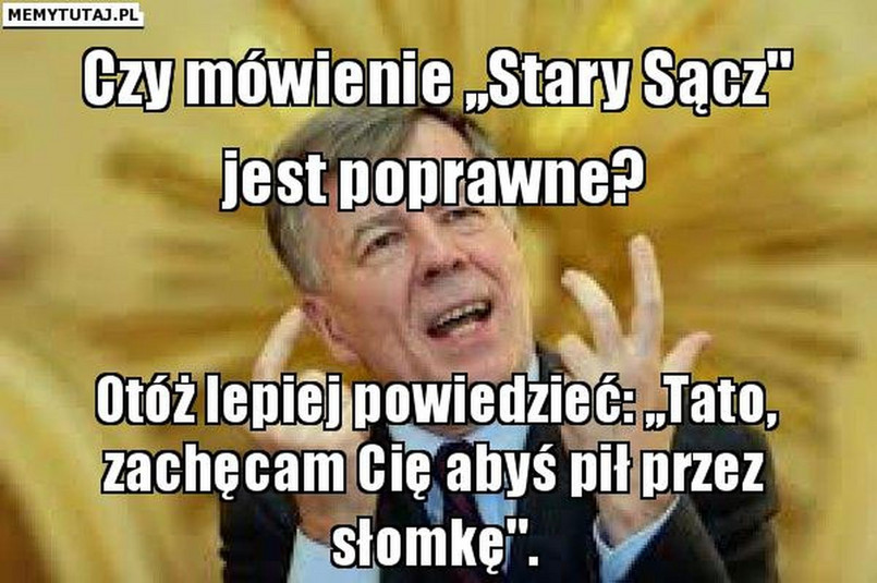 Prof. Jan Miodek jako internetowy mem (źródło: memytutaj.pl)