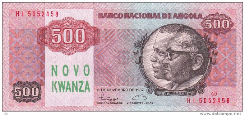 Angolan 500 Kwanza note 