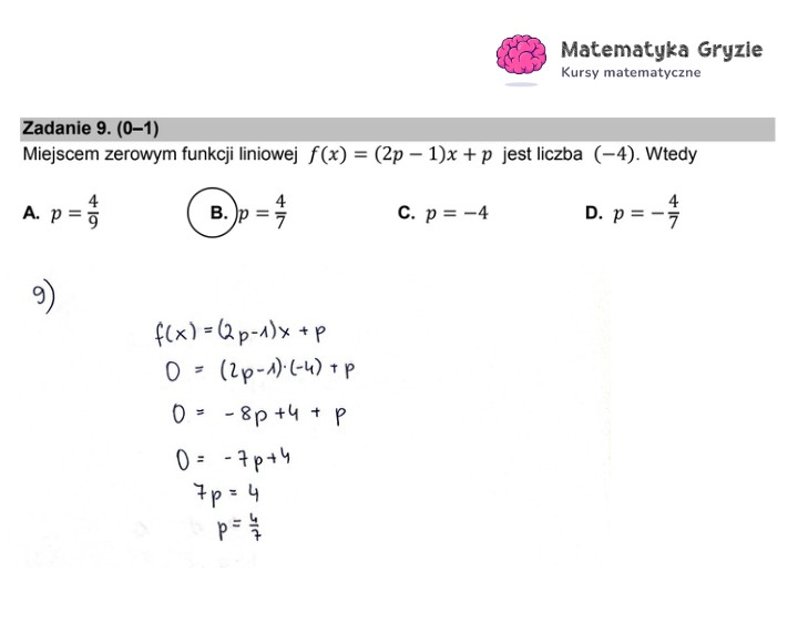 Arkusz CKE i odpowiedzi. Matematyka, poziom podstawowy formuła 2015 zad.9