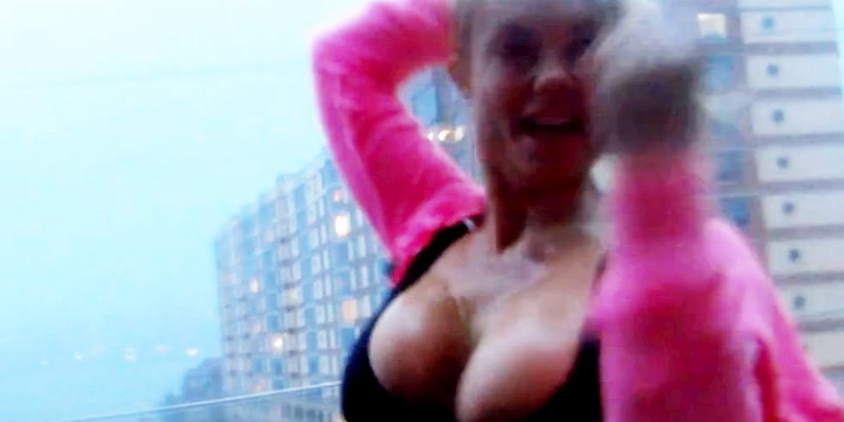 Coco Austin podczas huraganu Sandy