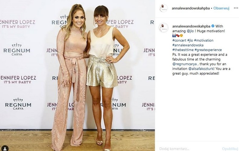 Jennifer Lopez i Anna Lewandowska