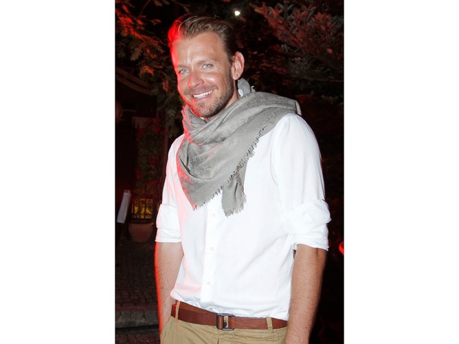 Dawid Woliński na otwarciu restauracji Biała Gęś