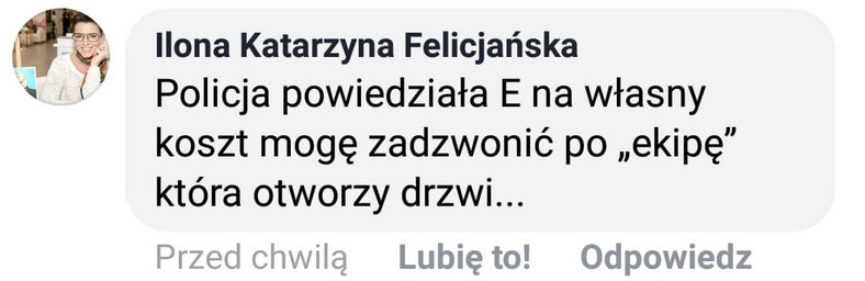 Ilona Felicjańska na Facebooku