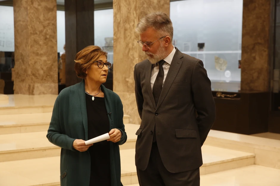 Direktorka Narodnog muzeja Srbije Bojana Borić Brešković i direktor Muzeja žrtava genocida Dejan Ristić