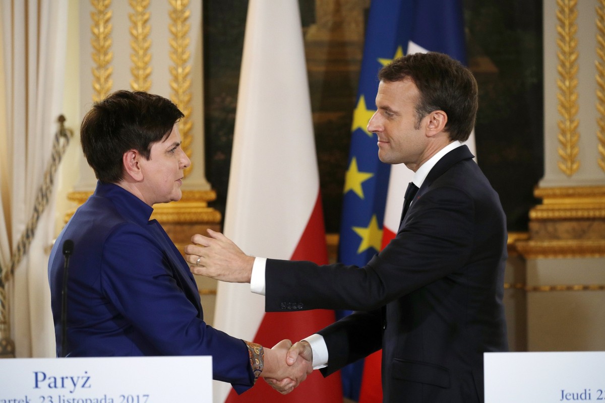 Beata Szydło, Emmanuel Macron