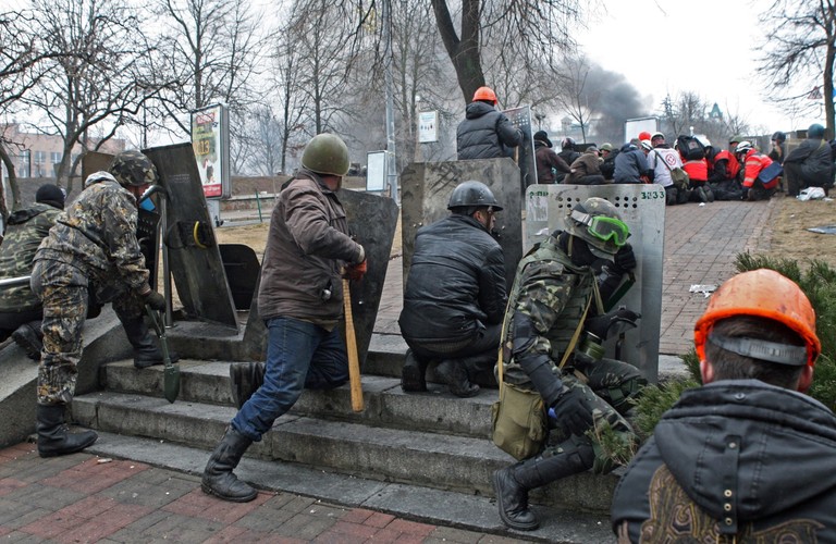 Zamieszki na Ukrainie. Fot. EPA/IGOR KOVALENKO/PAP/EPA