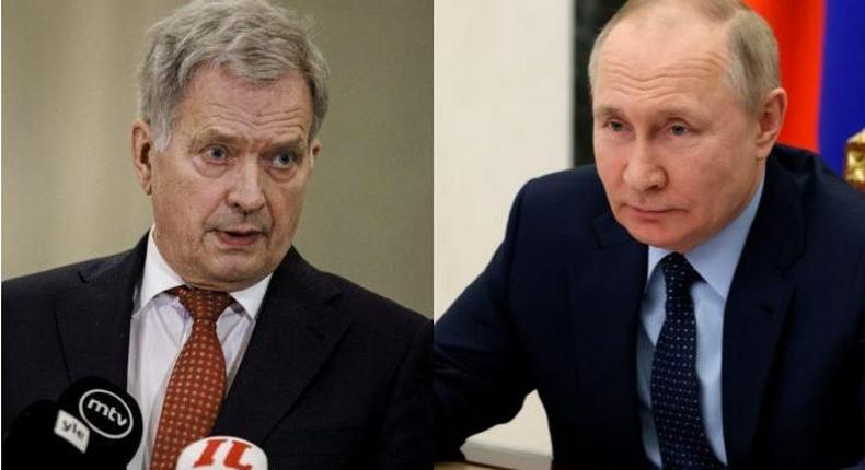 Finnish President Sauli Niinisto and Russian President Vladimir Putin.