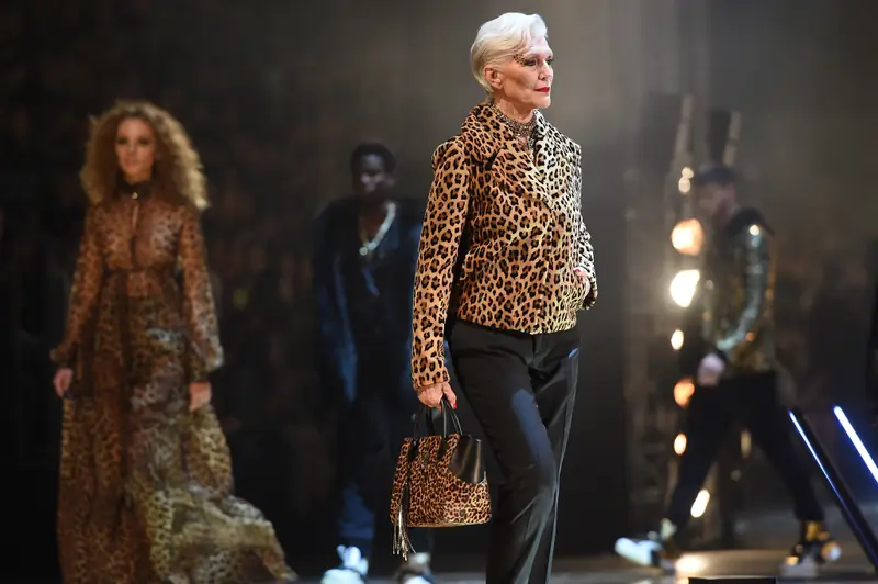 Maye Musk na pokazie Phlipp Plein Fot. Tullio Puglia/Getty Images