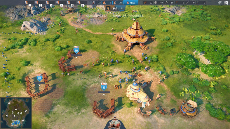 The Settlers - screenshot of an early game 