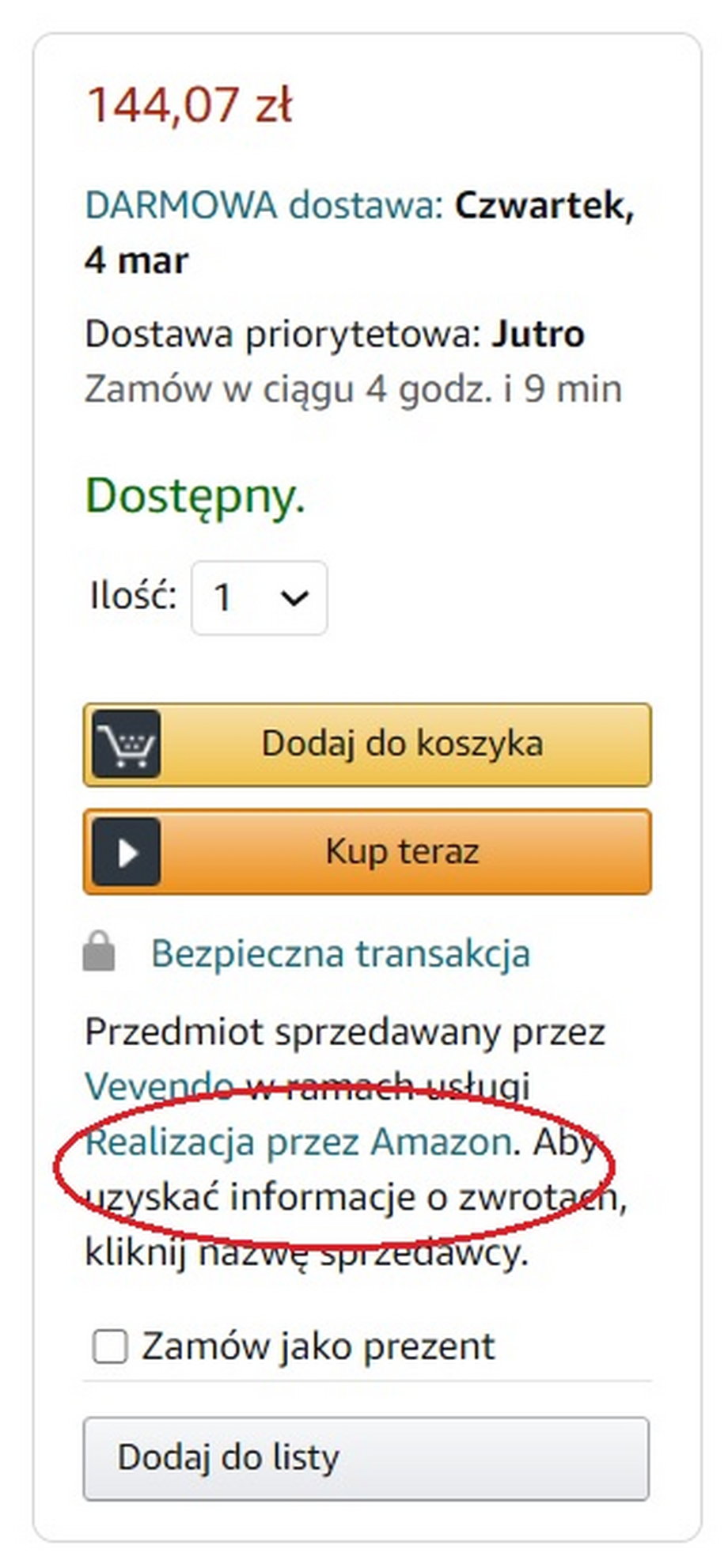 Amazon Polska jak zrobić zakupy, logowanie, koszty dostawy