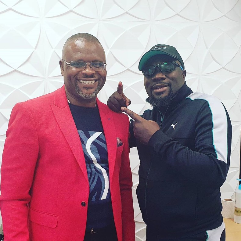 Radio Jambo presenters Gidi Gidi and Jacob 'Ghost' Mulee