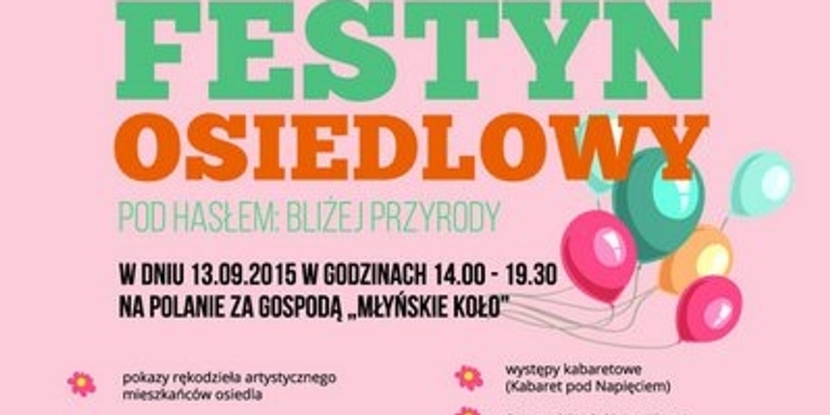 Festyn osiedlowy już w niedzielę