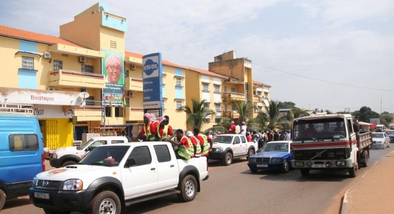 Election posters are up in Bissau and dotted along roadsides ahead of Sunday's presidential poll