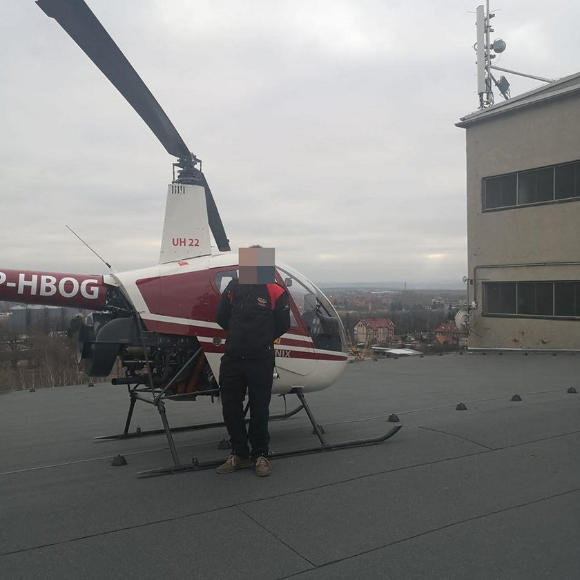 Katastrofa śmigłowca pod Strzegomiem. Nie żyje znany pilot Bogdan S.