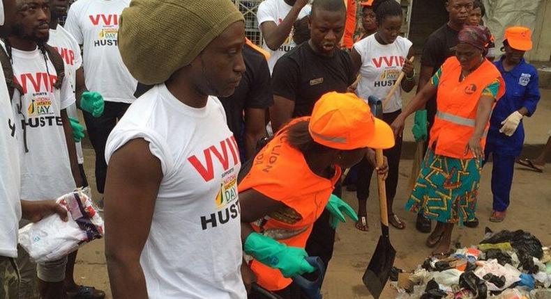 VVIP clean up exercise day in Koforidua