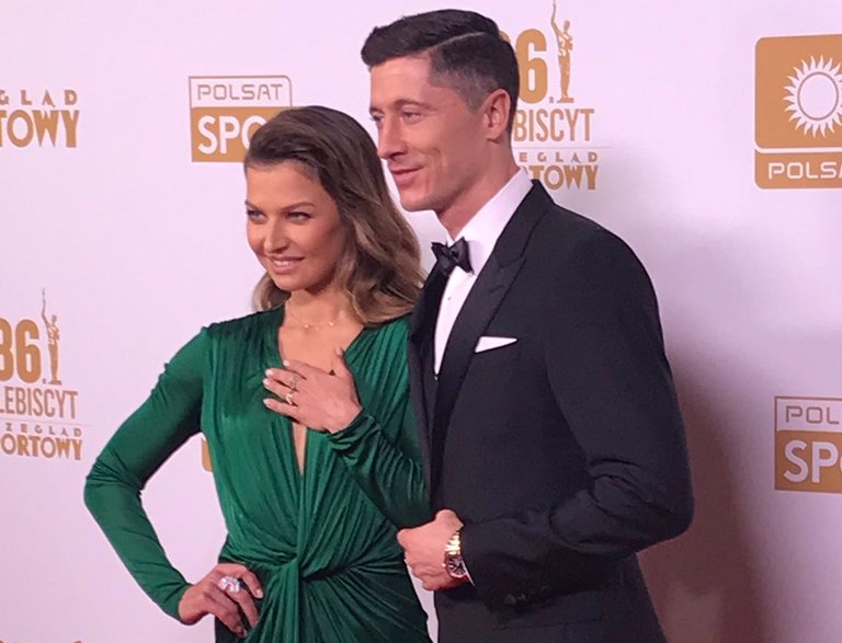 Robert Lewandowski i Anna Lewandowska na Gali Mistrzów Sportu