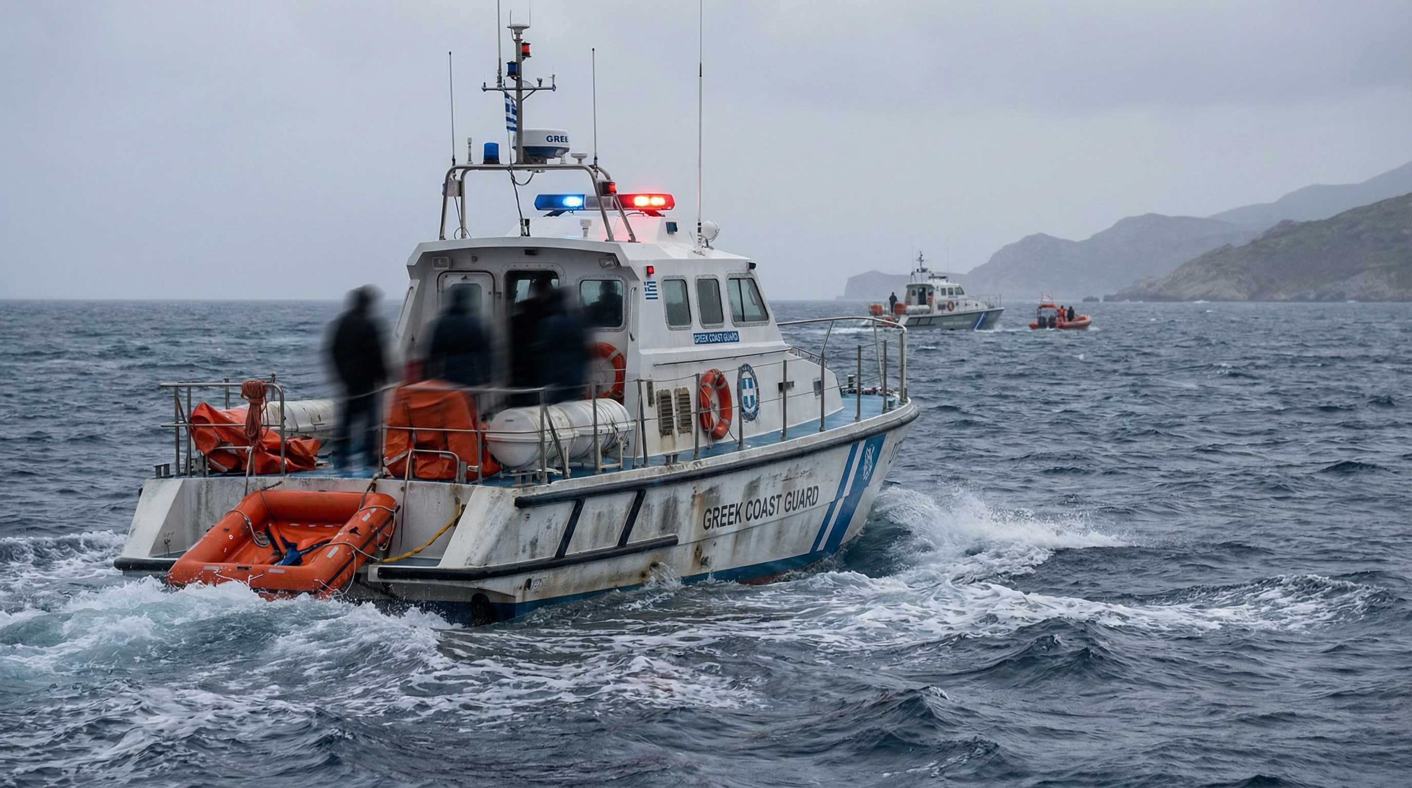 15 migrantes mueren al chocar su lancha contra barco de Guardia Costera griega