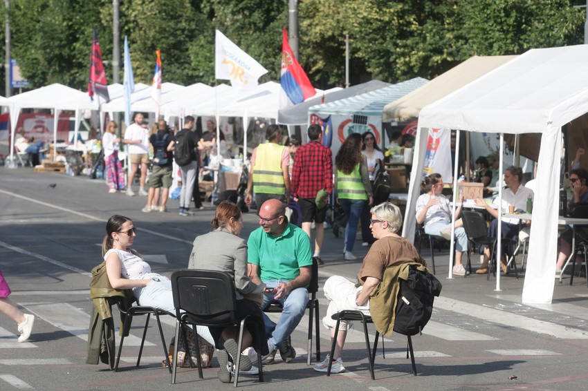 Blokada raskrsnice Kneza Miloša i Nemanjine