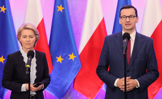 Ursula von der Leyen i Mateusz Morawiecki