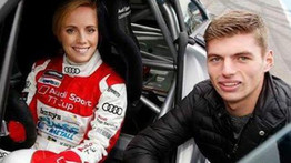 Barátnője autóversenyén hangolt Amerikára az F1 tinije