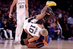 Jeremy Sochan najlepiej punktującym koszykarzem Spurs w meczu z Knicks [WIDEO]