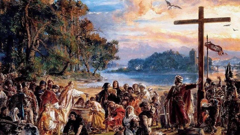 Zaprowadzenie chrześcijaństwa, Jan Matejko, fot. Wikimedia Commons