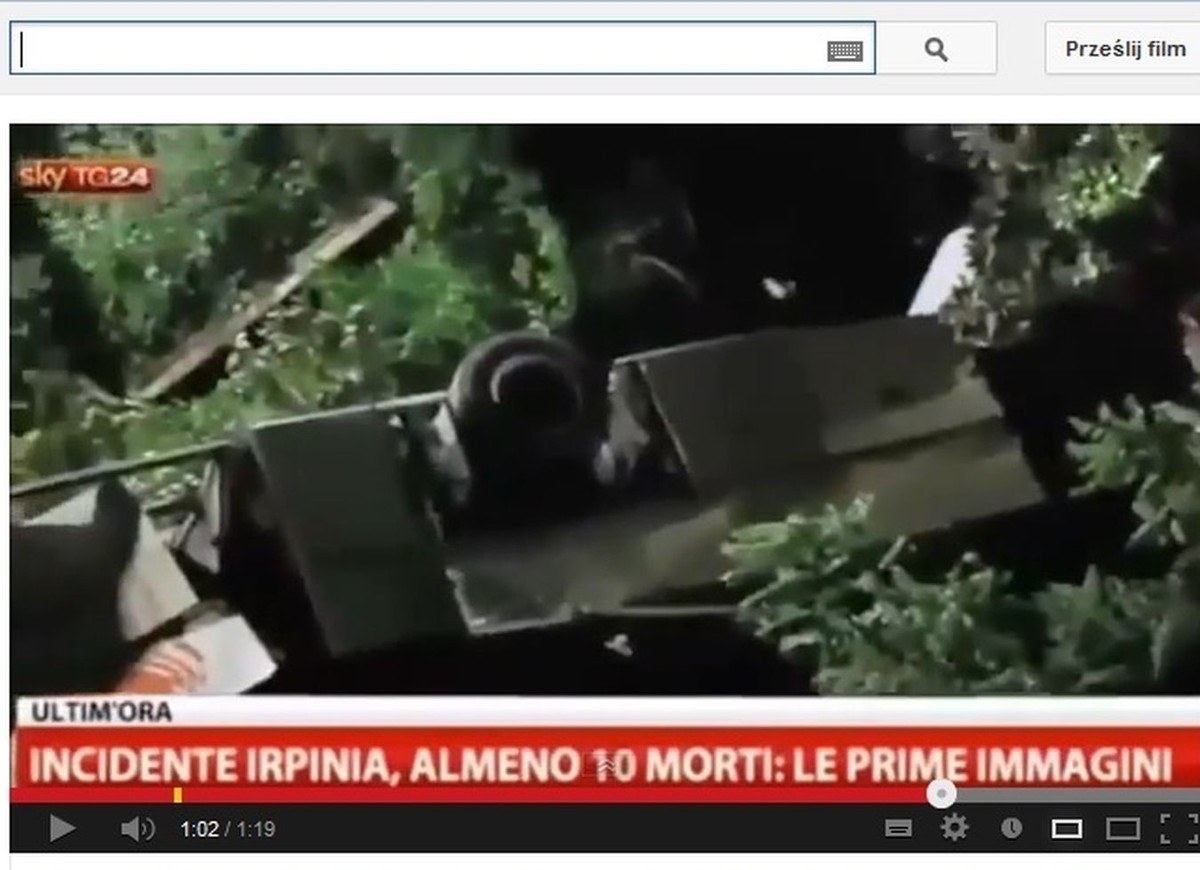 Wypadek autobusu we Włoszech