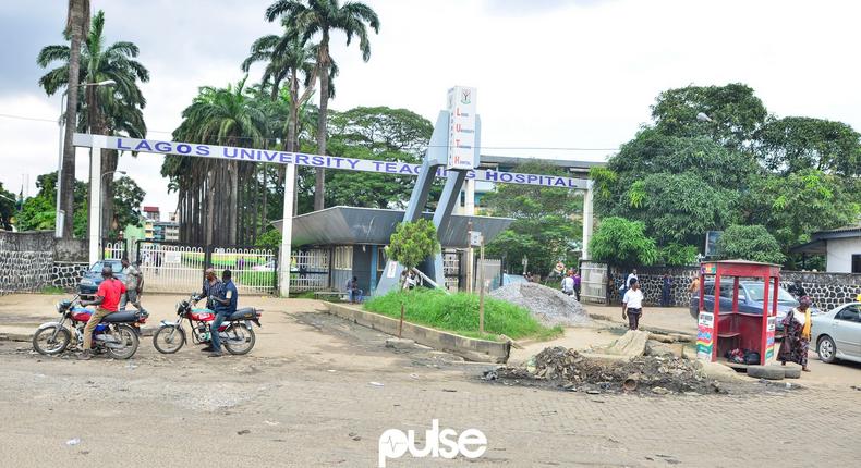 The entrance of the Lagos University Teaching Hospital