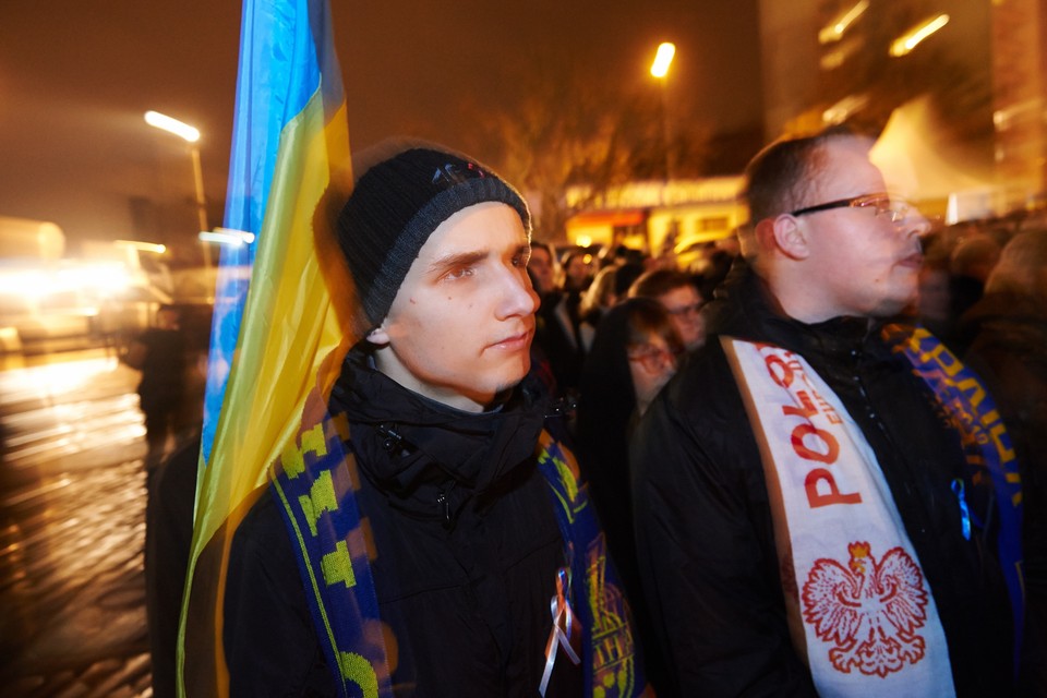 Wiec solidarności z narodem ukraińskim w Gdańsku