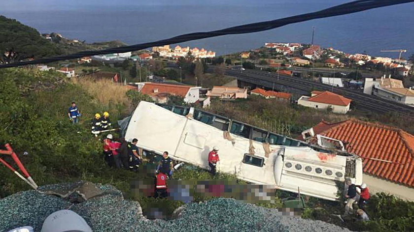 Wypadek autobusu na Maderze