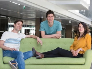Założyciele start-upu Yuka SAS: rodzeństwo: Julie Chapon i jej bracia: Benoît i François Martin