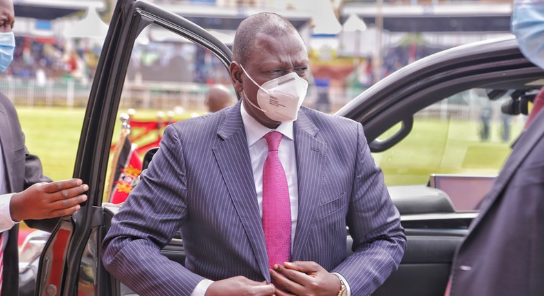 Deputy President William Ruto arriving at a past state function