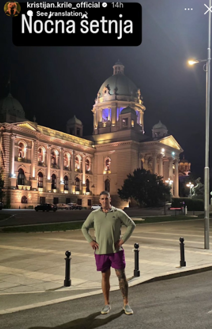 Kristijan Golubović u šetnji gradom