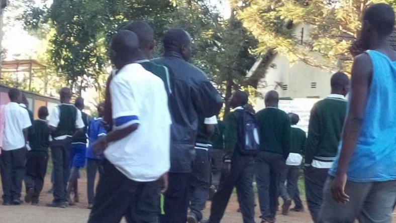 Bungoma High School students protest on the streets over principal