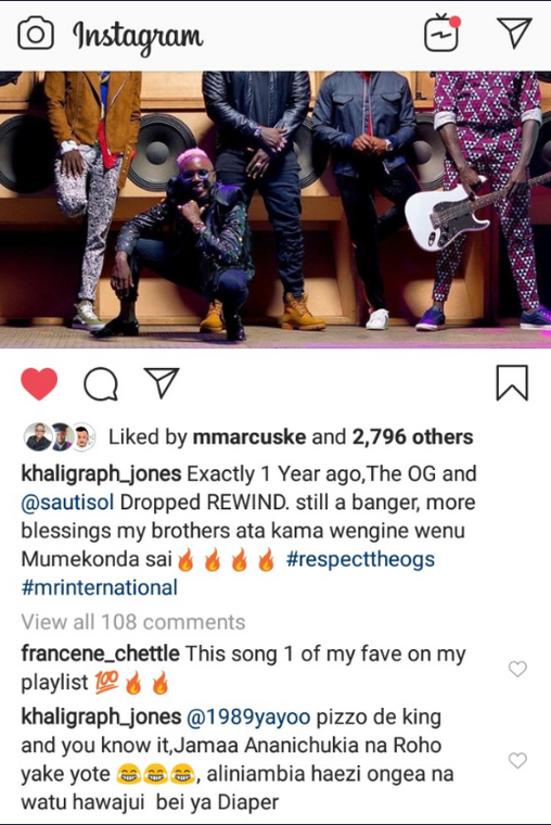 Khaligraph Jones commet  