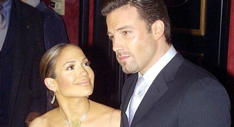 Jennifer Lopez and Ben Affleck [Elle]