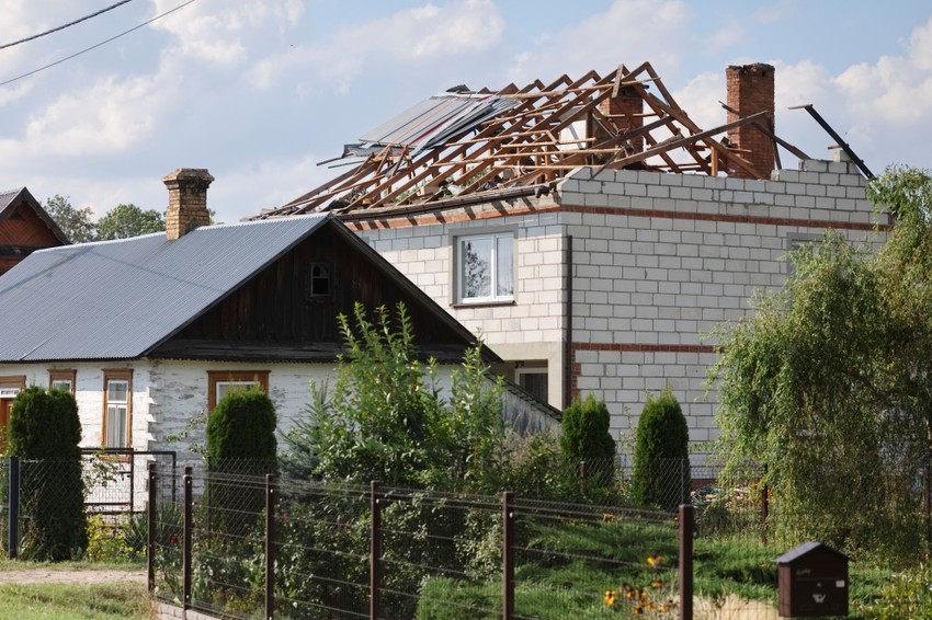 Kuća oštećena napadom drona u Poljskoj